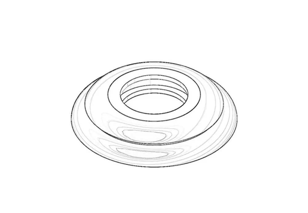 DORNBRACHT Rosette ERSATZTEILE 092735003 D. 55 x D. 27 x 10 mm Chrom, 092735003-00 Galeriebild 1